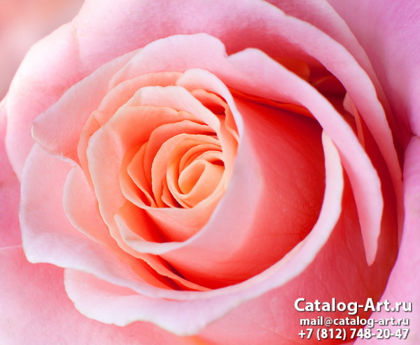 Натяжные потолки с фотопечатью - Розовые розы 41
